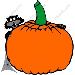 Whimsical Cat and Pumpkin Halloween