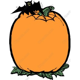 Whimsical Pumpkin Bat