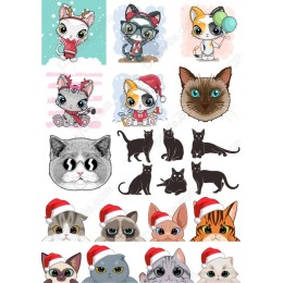 Cat-Themed Bundle: Festive Cat Clipart Set