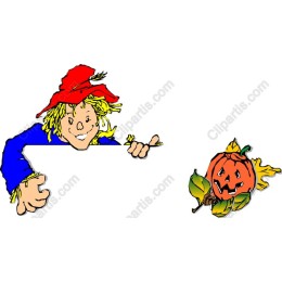 Harvest Fest Scarecrow and Pumpkin