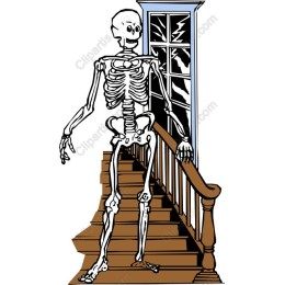 Whimsical Skeleton Staircase