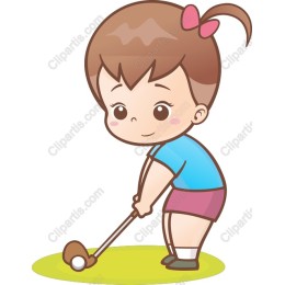 Charming Girl Golfer