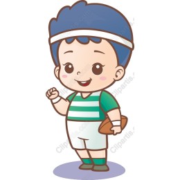 Cheerful Young Rugby Player