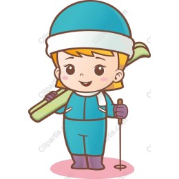 Playful Skiing Child