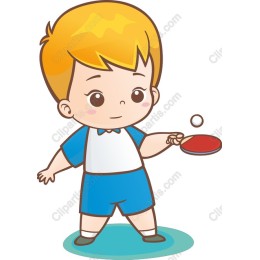 Energetic Boy Playing Ping Pong