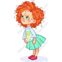 Whimsical Curly-Haired Girl