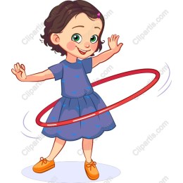 Joyful Hula Hooping Girl