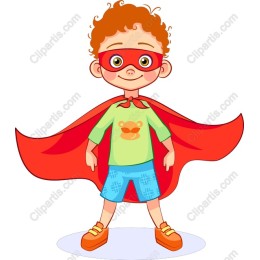 Cheerful Superhero Boy