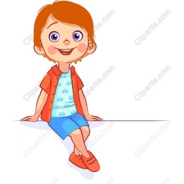 Cheerful Boy Sitting