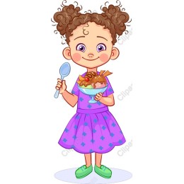 Cheerful Girl Enjoying Ice Cream