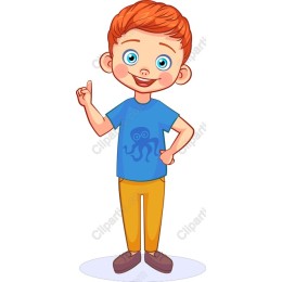 Cheerful Boy with Octopus T-Shirt