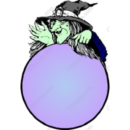 Whimsical Witch with Crystal Ball