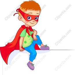 Cheerful Superhero Kid