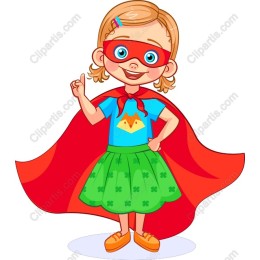 Adorable Girl Superhero