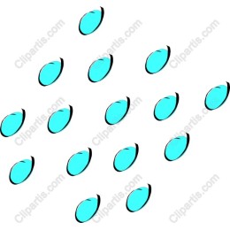 Vibrant Turquoise Droplets