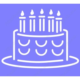 Festive Cake with Candles