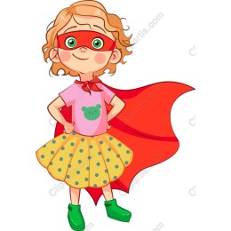 Cheerful Girl Superhero