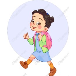 Cheerful Schoolgirl