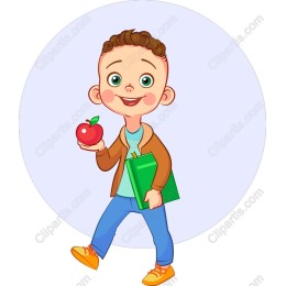 Cheerful Boy with Apple