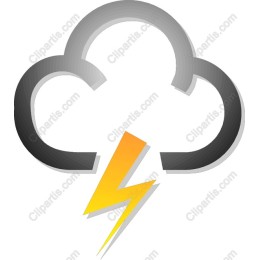 Storm Cloud with Lightning Bolt