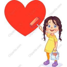 Joyful Heart Painting Girl