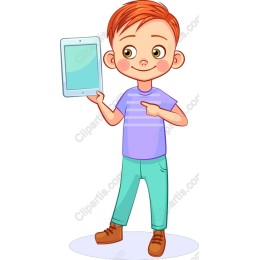 Cheerful Boy with Tablet