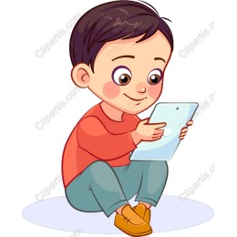 Cheerful Boy with Tablet