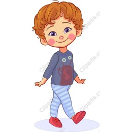 Cheerful Curly-Haired Boy