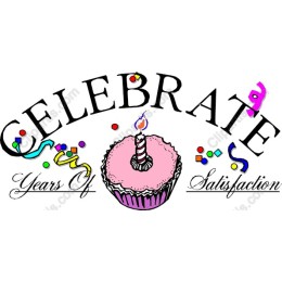 Celebrate Years of Satisfaction Cupcake
