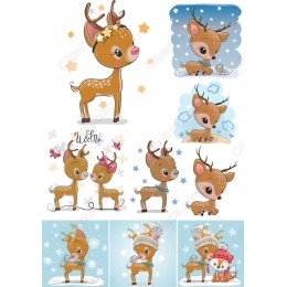 Whimsical Woodland Deer Clipart Set