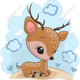 Cute Cartoon Deer