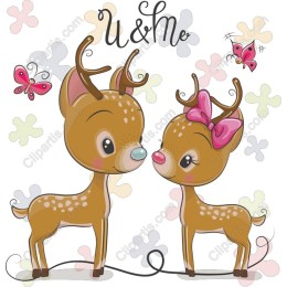 U & Me Adorable Cartoon Deer