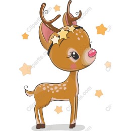 Adorable Deer with Starry Headband