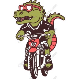 Dino Rider: Cool Dinosaur Motorcycle