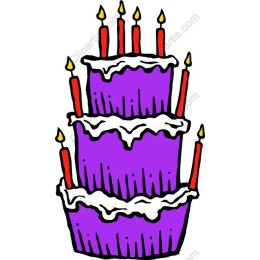Whimsical Three-Tier Birthday Cake