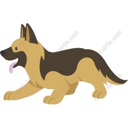 Playful German Shepherd