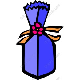 Vibrant Blue Wrapped Gift