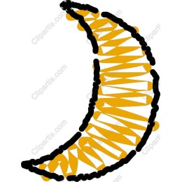 Hand-Drawn Crescent Moon