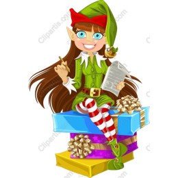 Cheerful Christmas Elf