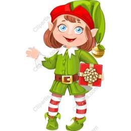 Cheerful Holiday Elf