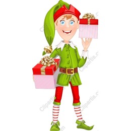 Christmas Elf with Presents