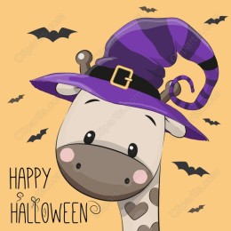 Adorable Halloween Giraffe