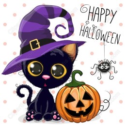 Happy Halloween Black Cat