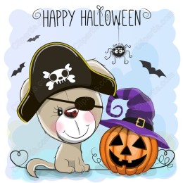 Cheerful Pirate Dog Halloween
