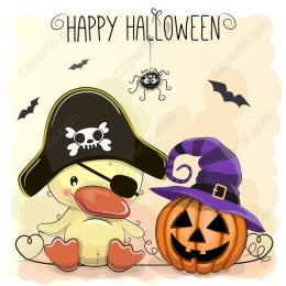 Happy Halloween Pirate Duck