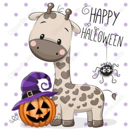 Whimsical Halloween Giraffe