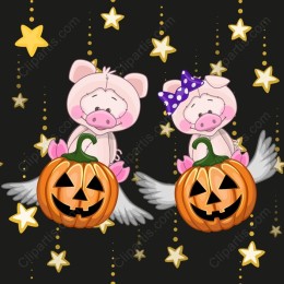 Adorable Halloween Piglets
