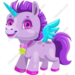 Whimsical Purple Unicorn