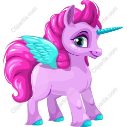 Whimsical Purple Unicorn