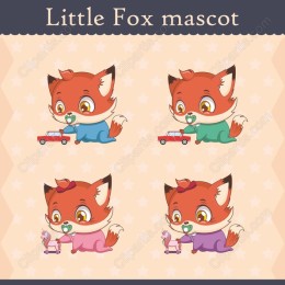 Little Fox Mascot Set